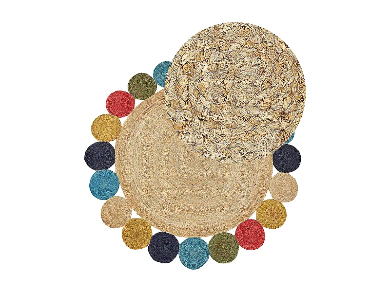 Alfombra VOSTAN ø 140 cm Yute Multicolor