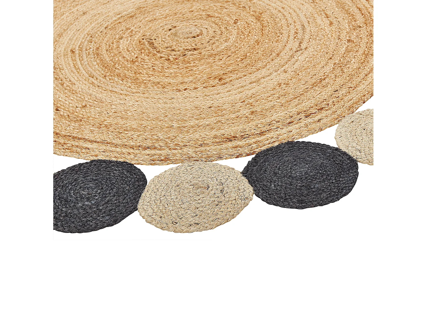 Alfombra VOSTAN ø 140 cm Yute Negro