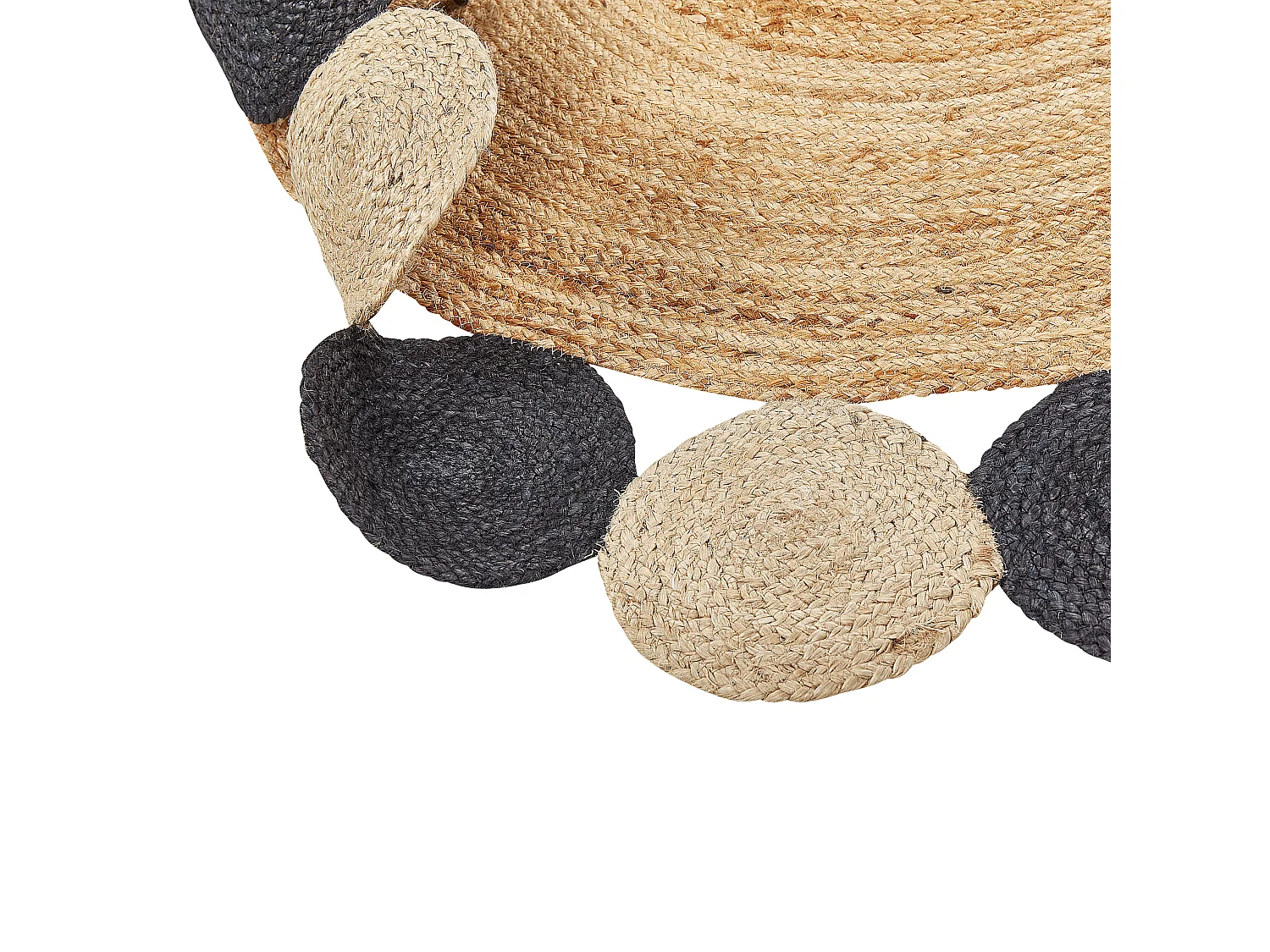 Alfombra VOSTAN ø 140 cm Yute Negro