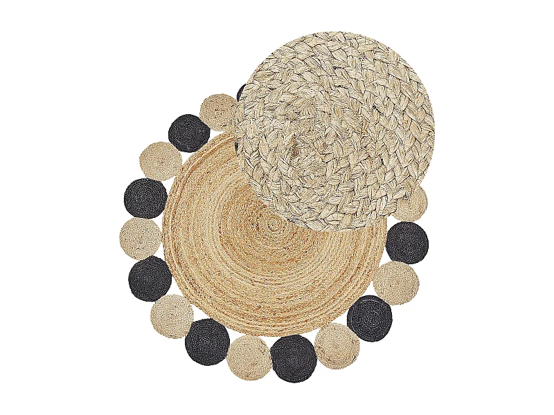 Tapis VOSTAN Noir ø 140 cm Jute
