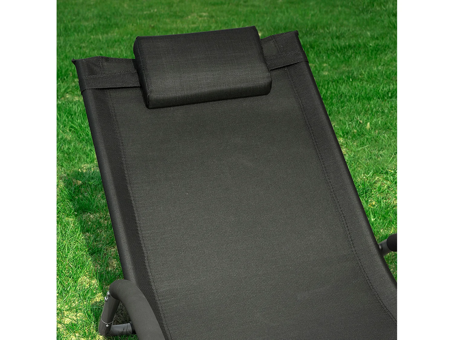 Transat de Jardin Chaise Longue Bain de Soleil - Noir OGS38-SCH SoBuy