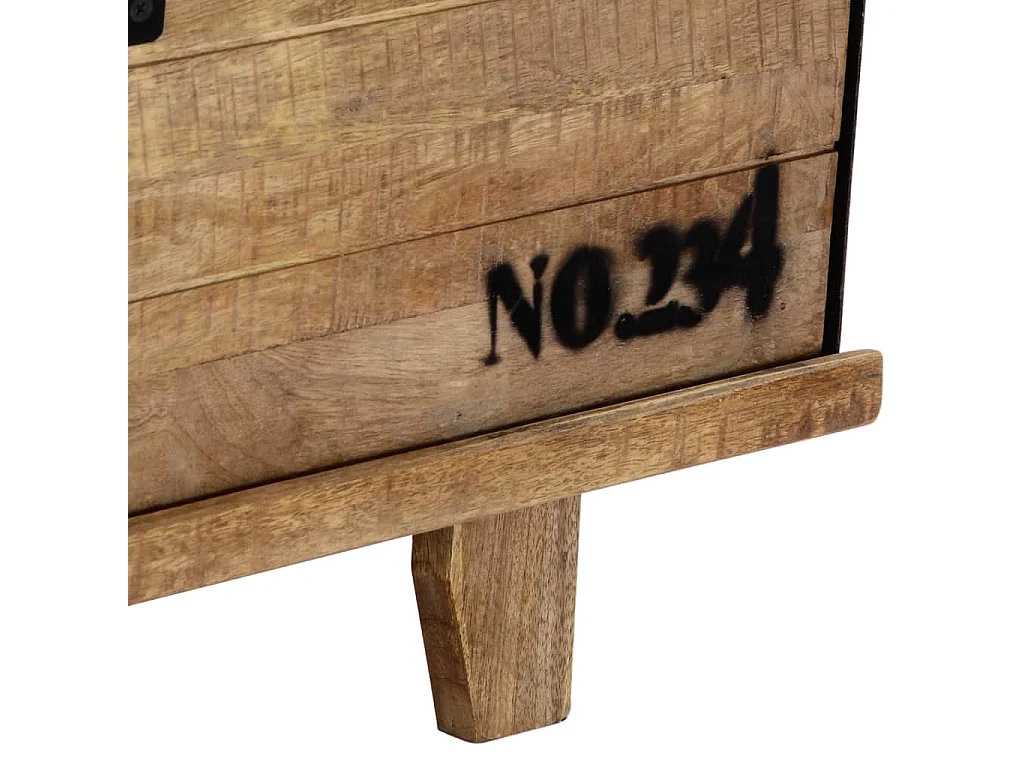 Mueble TV buffet TV diseño práctico 120 cm madera maciza de mango 2502026