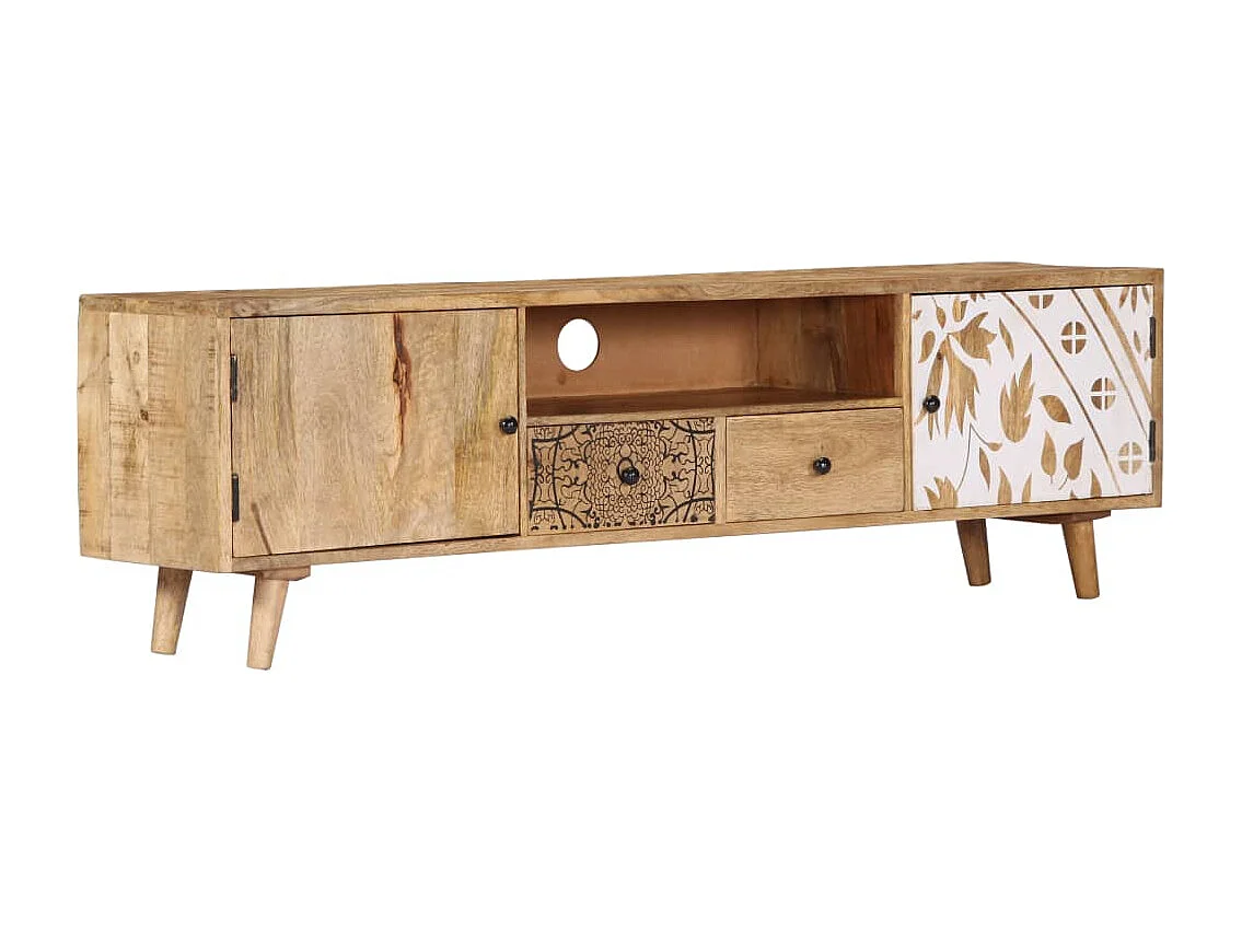 Meuble télé tv bois marron 140 x 30 x 40 cm 2502072