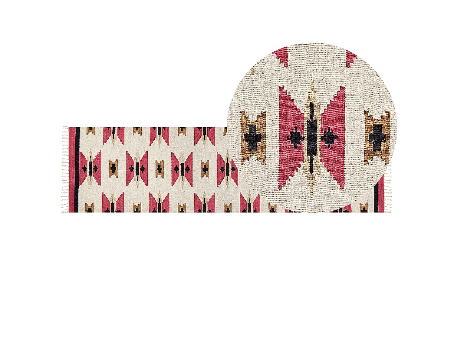 Tappeto Kilim cotone multicolore 80 x 300 cm GARNI