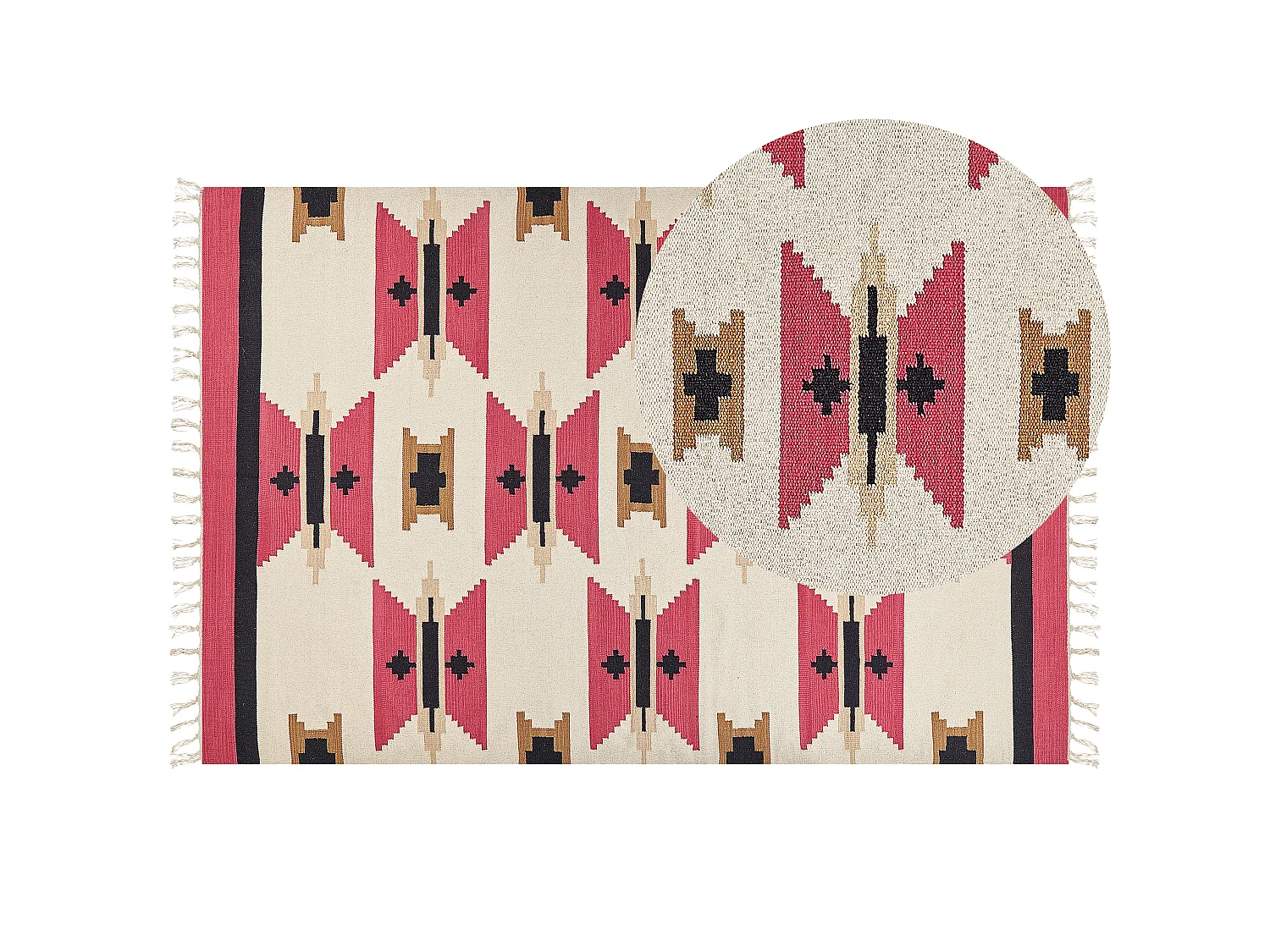 Dywan bawełniany kilim 200 x 300 cm wielokolorowy GARNI