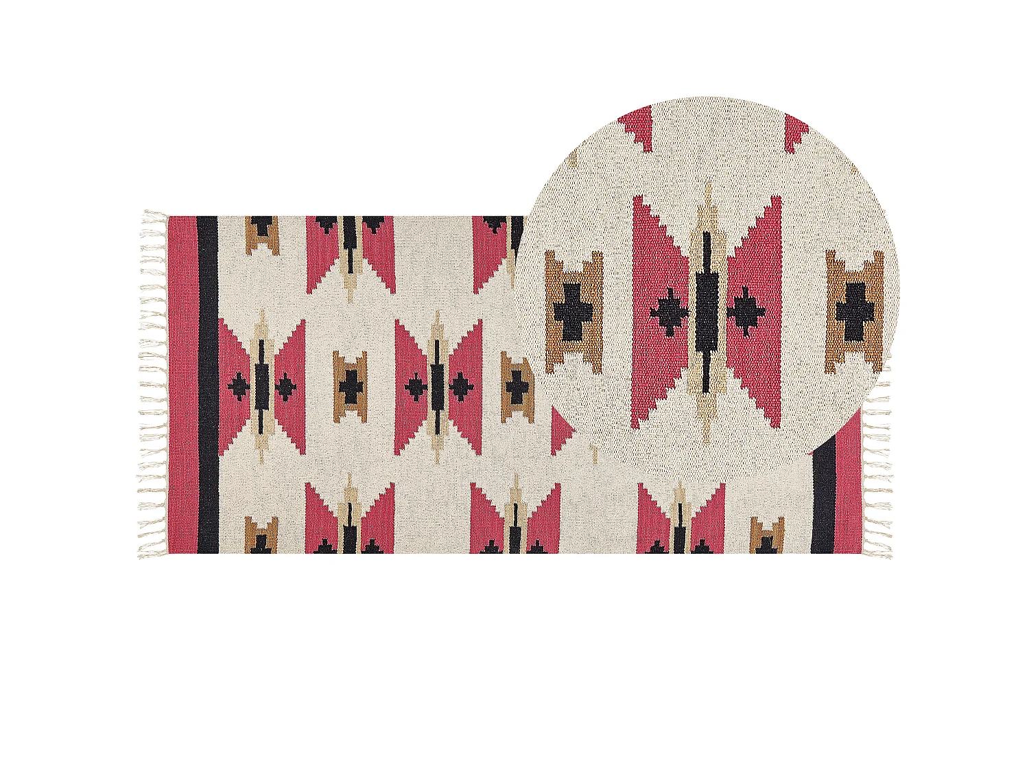 Tapis GARNI Multicolore 80 x 150 cm Coton Kilim