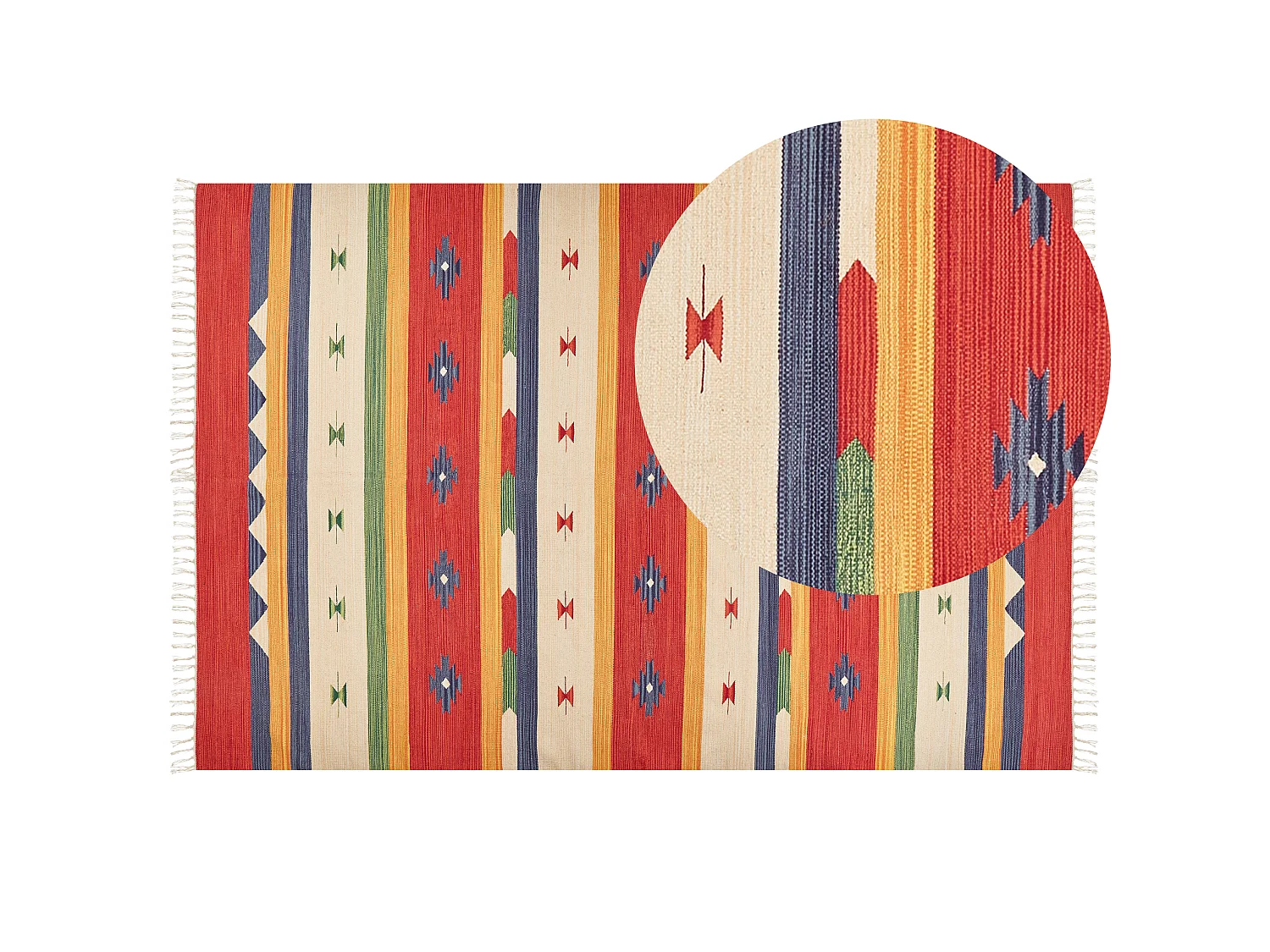 Vloerkleed kelim meerkleurig 200 x 300 cm ALAPARS