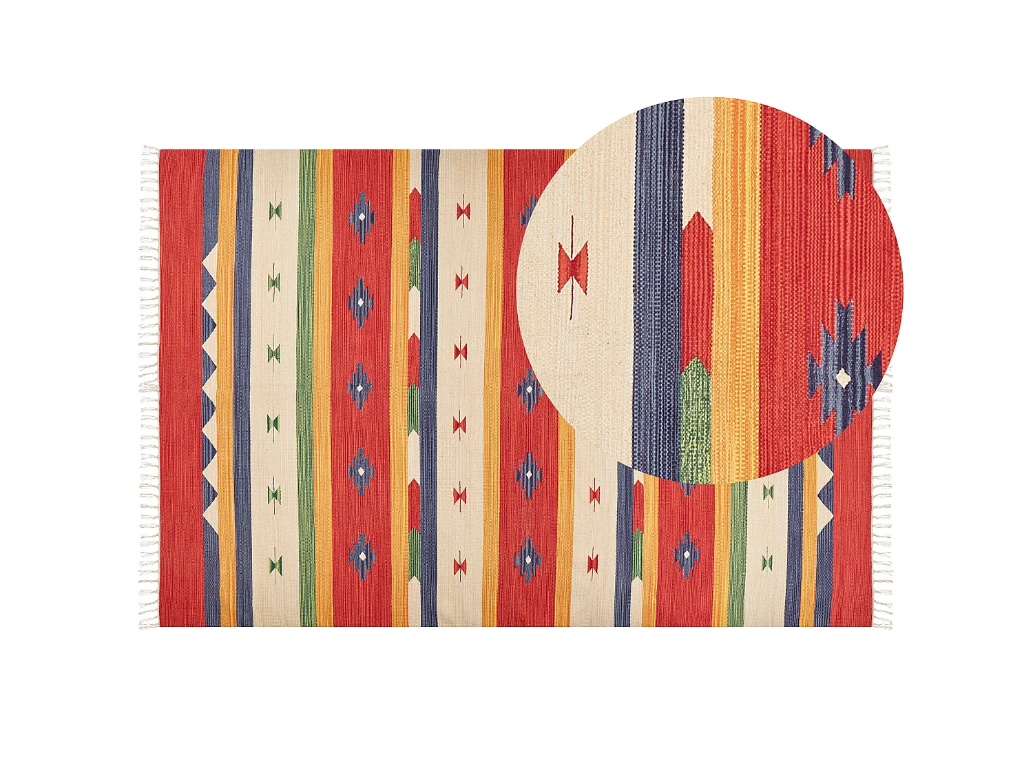 Vloerkleed kelim meerkleurig 200 x 300 cm ALAPARS