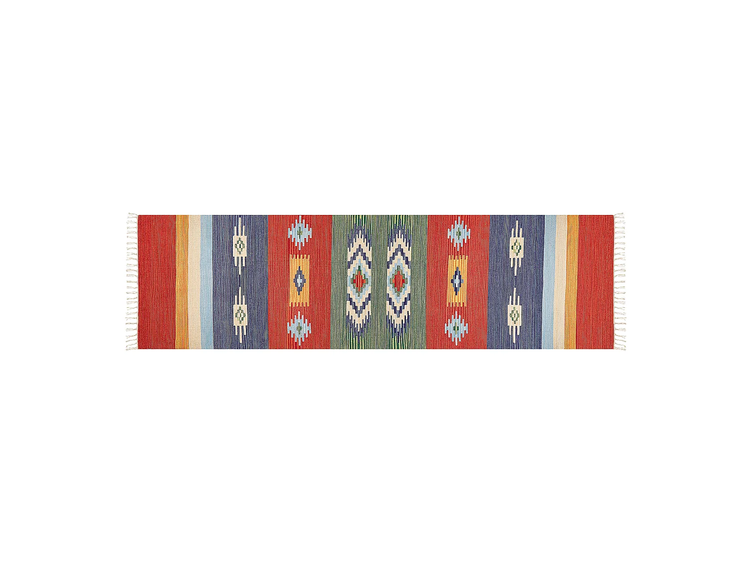 Tapis KAMARIS Multicolore 80 x 300 cm Coton Kilim