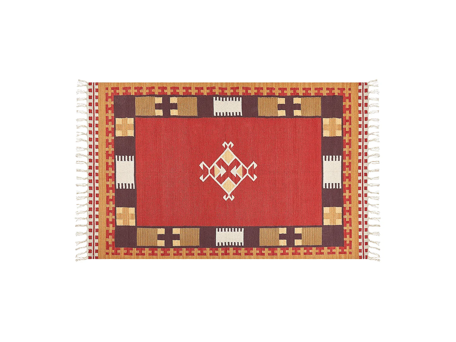 Tapis PARAKAR Multicolore 140 x 200 cm Coton Kilim