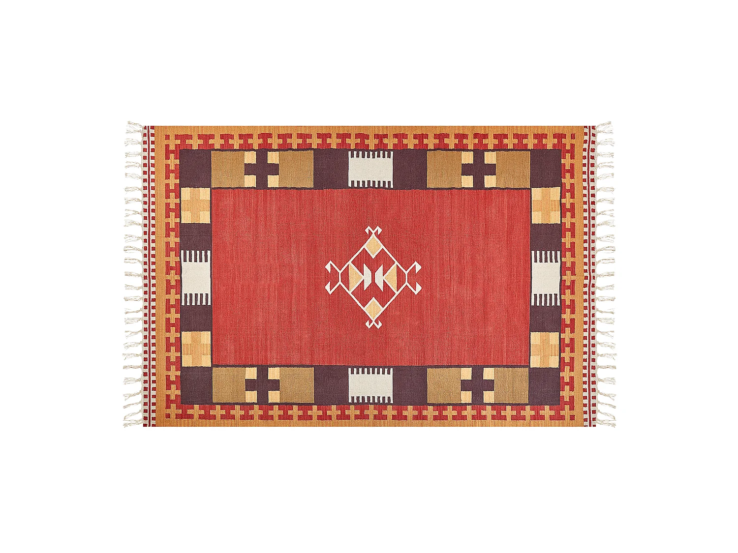 Tapis PARAKAR Multicolore 200 x 300 cm Coton Kilim