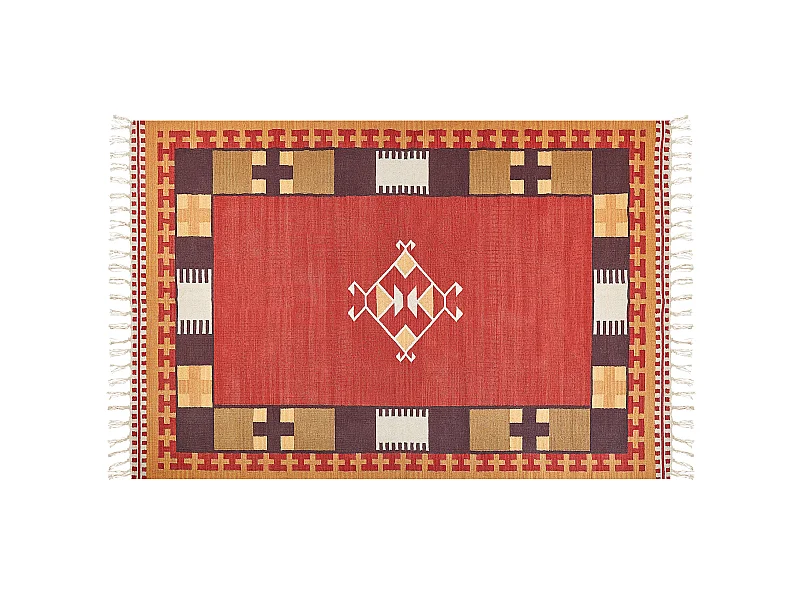 Dywan bawełniany kilim 200 x 300 cm wielokolorowy PARAKAR