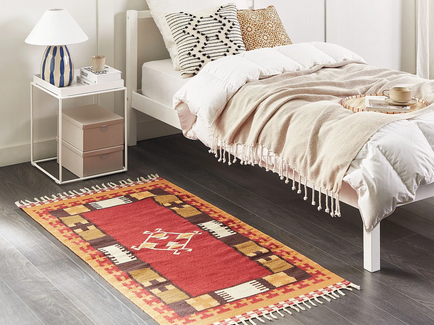 Vloerkleed kelim meerkleurig 80 x 150 cm PARAKAR