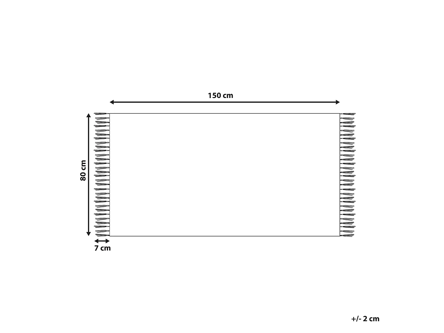 Vloerkleed kelim meerkleurig 80 x 150 cm PARAKAR