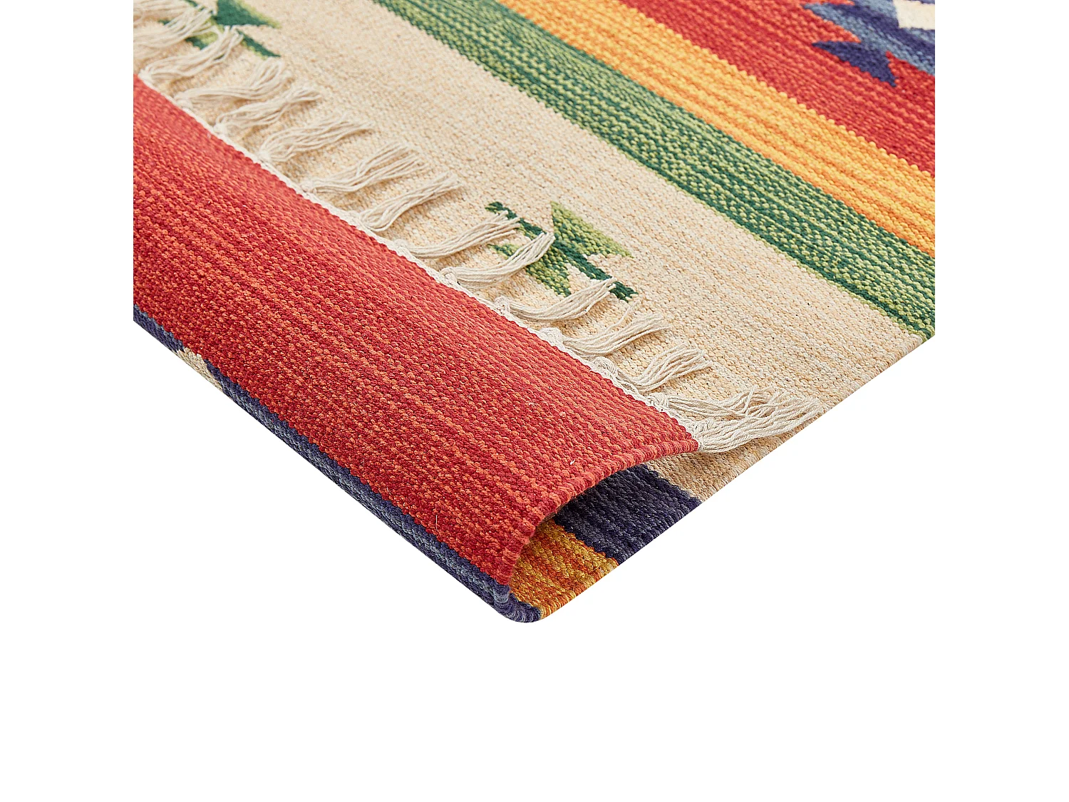 Dywan bawełniany kilim 140 x 200 cm wielokolorowy ALAPARS