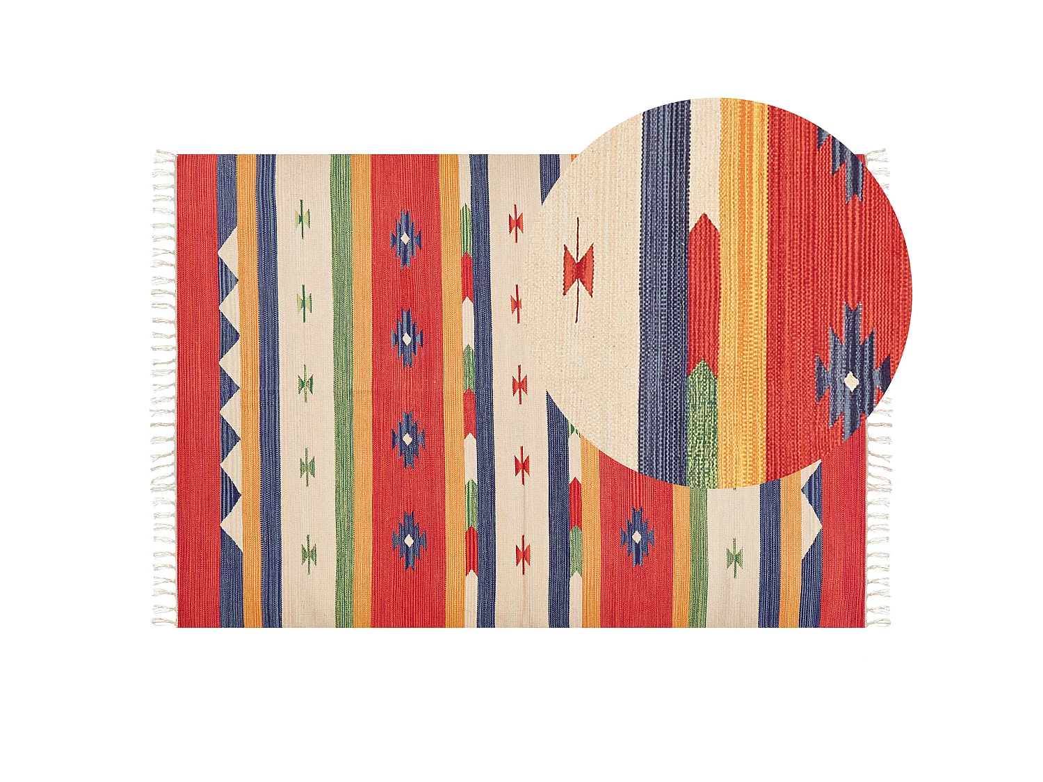 Vloerkleed kelim meerkleurig 140 x 300 cm ALAPARS