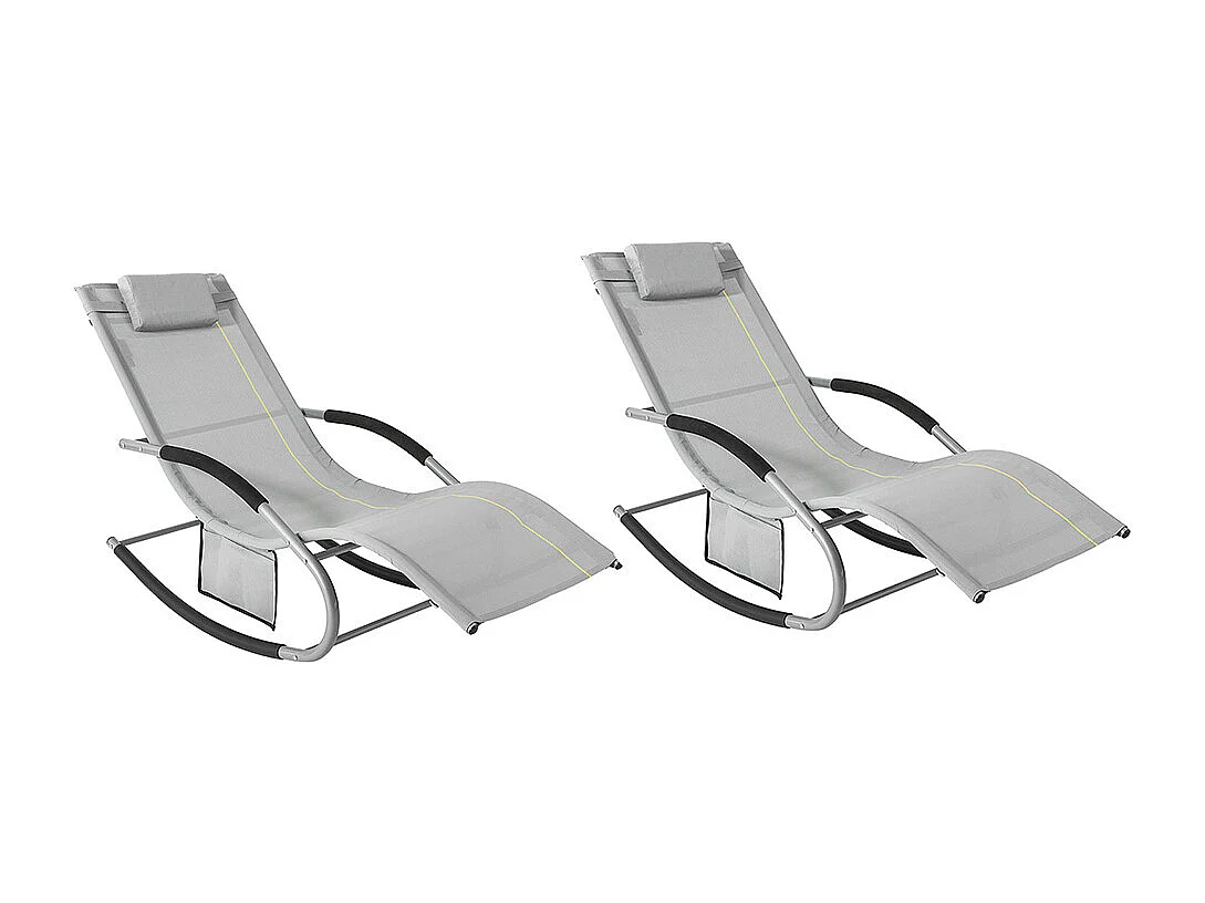 SoBuy, rocking chair, fauteuil de jardin exterieur, chaise longue jardin exterieur, OGS28-HGx2