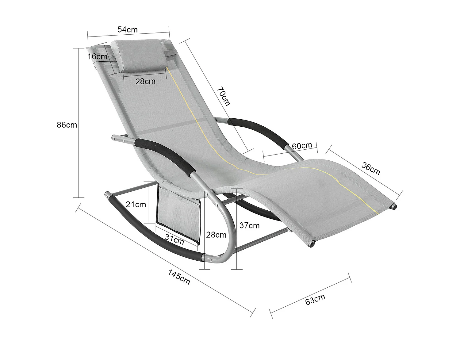 SoBuy, rocking chair, fauteuil de jardin exterieur, chaise longue jardin exterieur, OGS28-HGx2