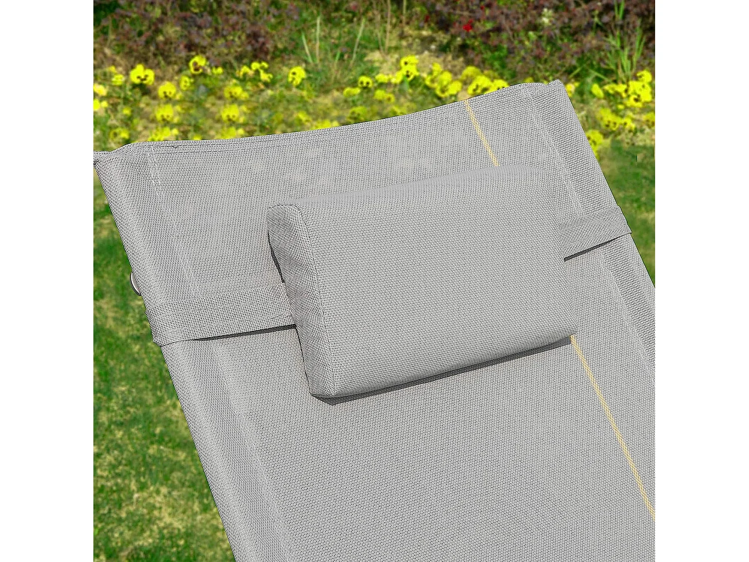 Gartenliegen OGS28-HGx2 62 x 86 x 158 cm Grau
