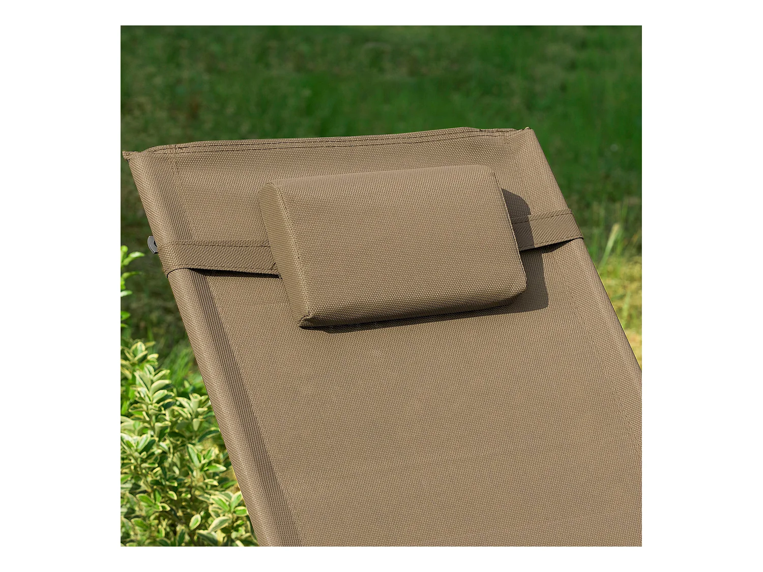 SoBuy OGS28-BR x2 Set van 2 Comfortabele Ligstoel Swingstoel Schommelligstoel Schommelbanken Zonnebed - Tuin - Terras - Bruin