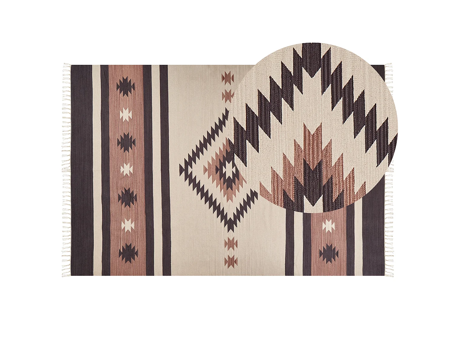 Tapis ARAGATS Beige 200 x 300 cm Coton Kilim