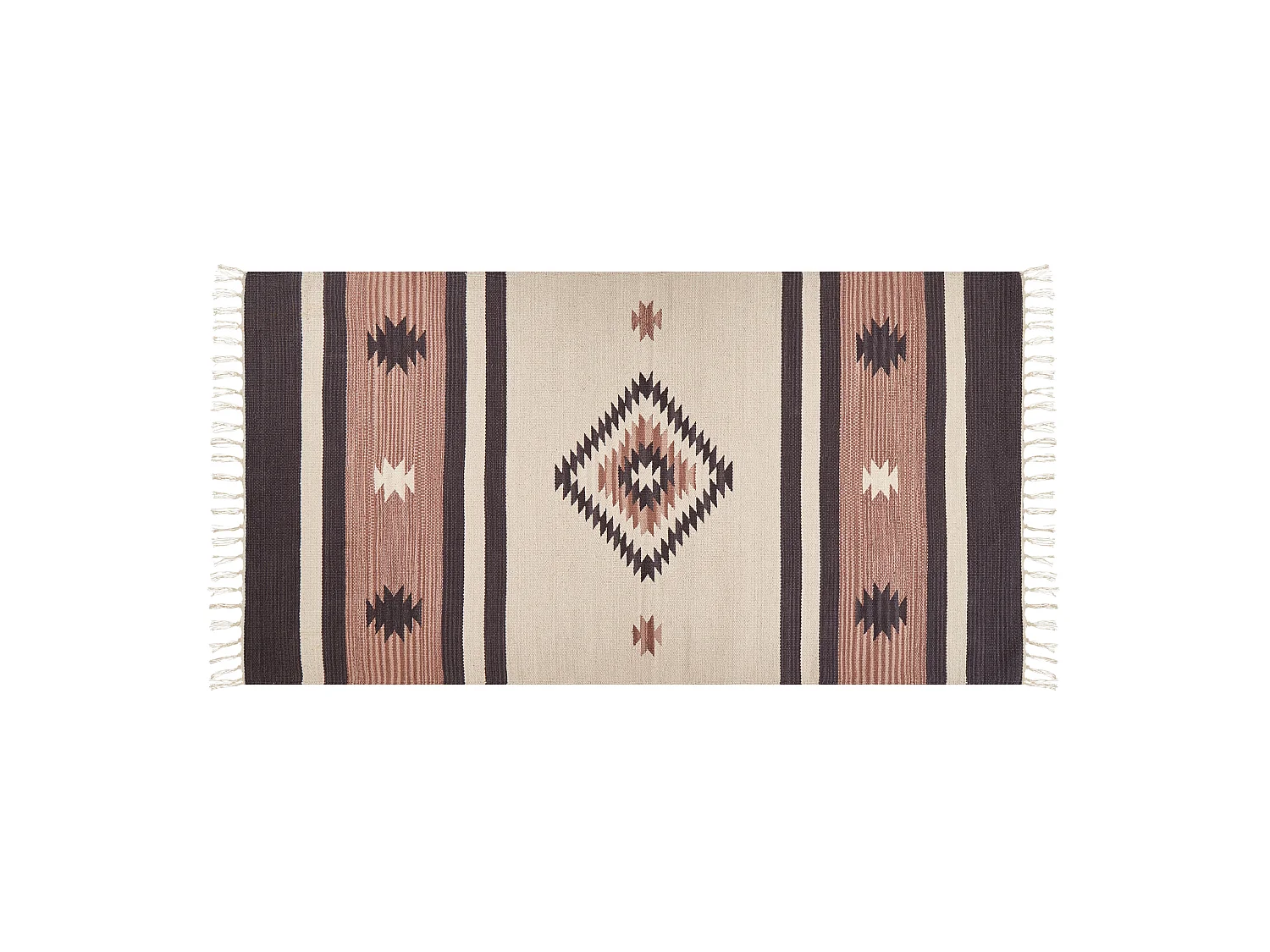 Vloerkleed kelim beige/bruin 80 x 150 cm ARAGATS
