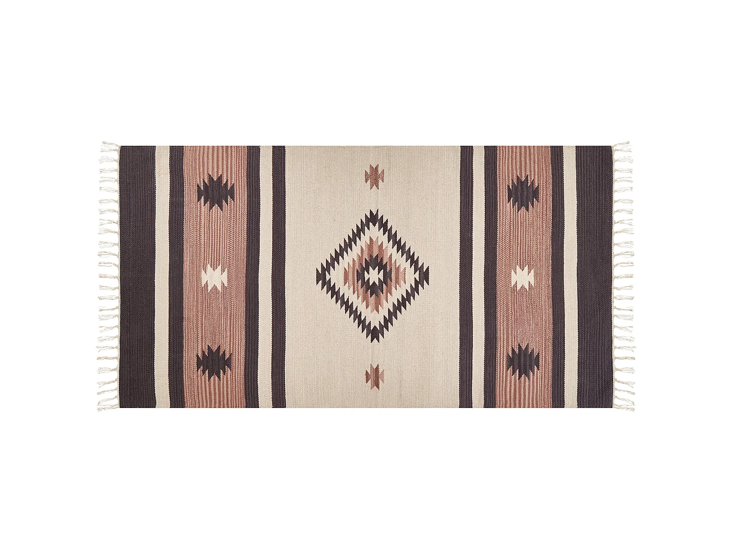 Vloerkleed kelim beige/bruin 80 x 150 cm ARAGATS