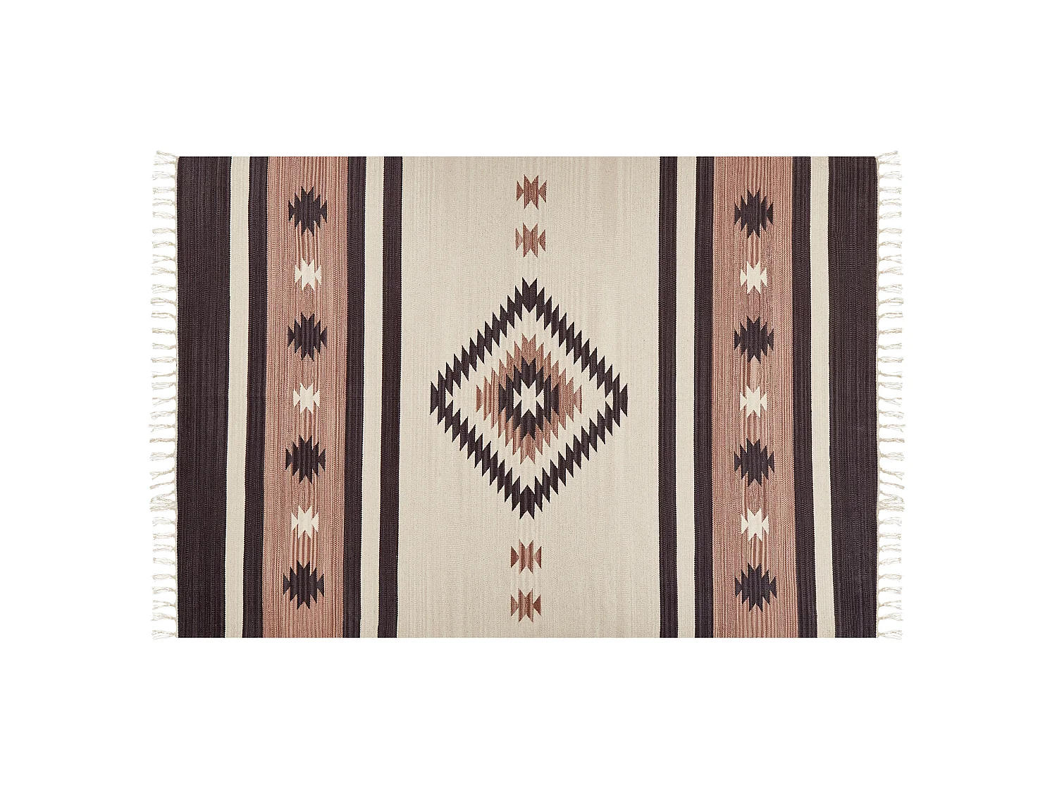 Vloerkleed kelim beige/bruin 140 x 200 cm ARAGATS