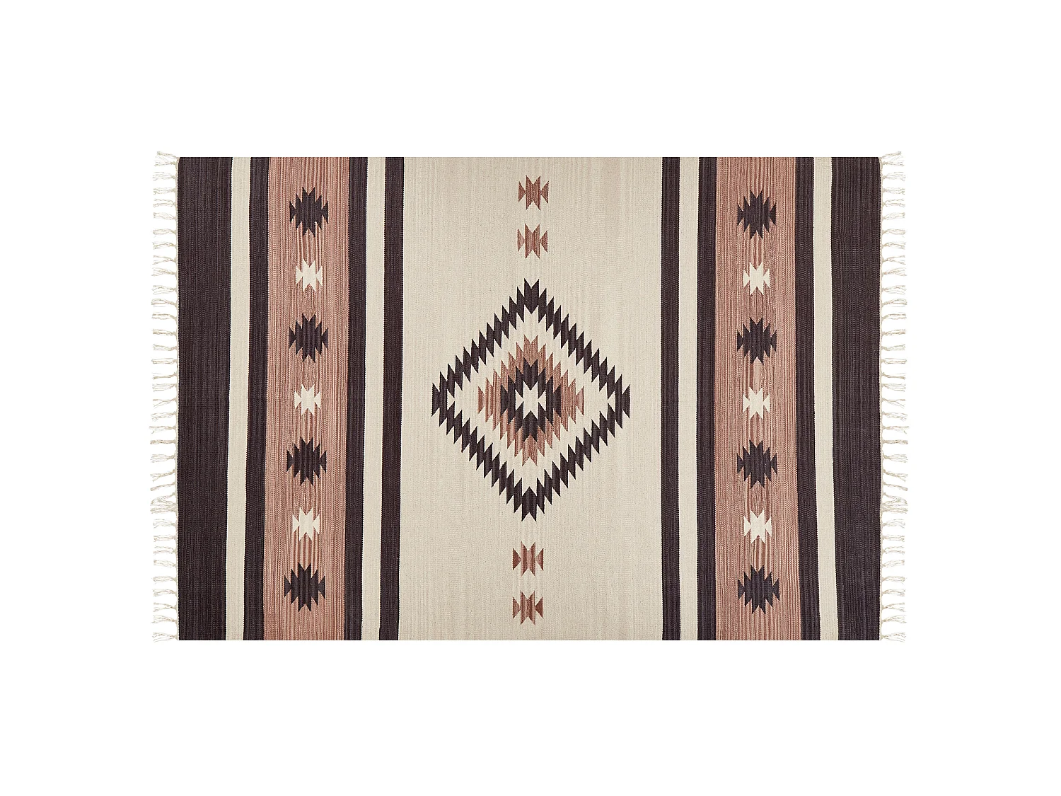 Vloerkleed kelim beige/bruin 140 x 200 cm ARAGATS