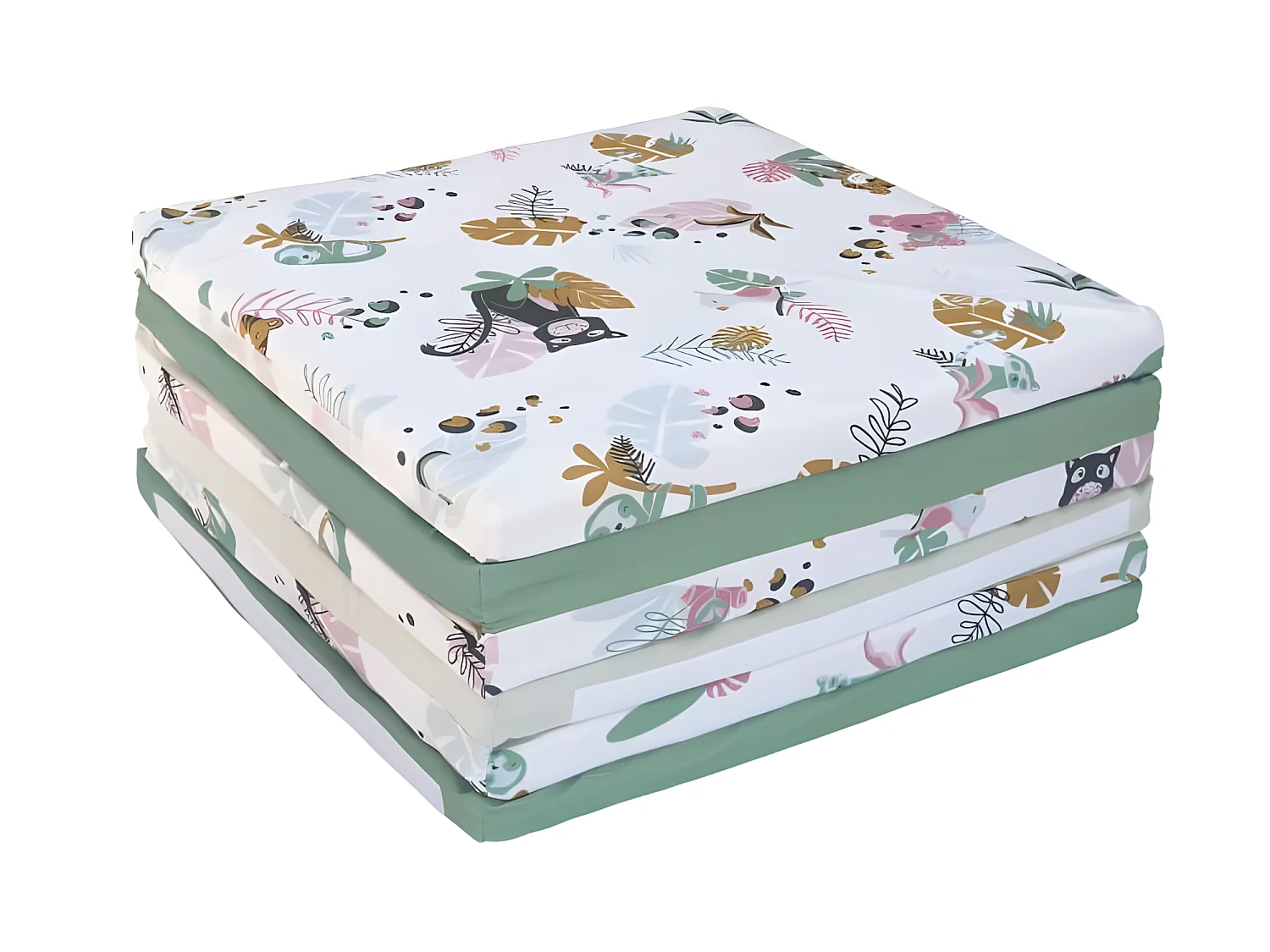 TINEO Maxi Tapis Malin Jungle Buddies 5 en 1 - Evolutif - Dehoussable - 180x200 cm - Nouvelle collection