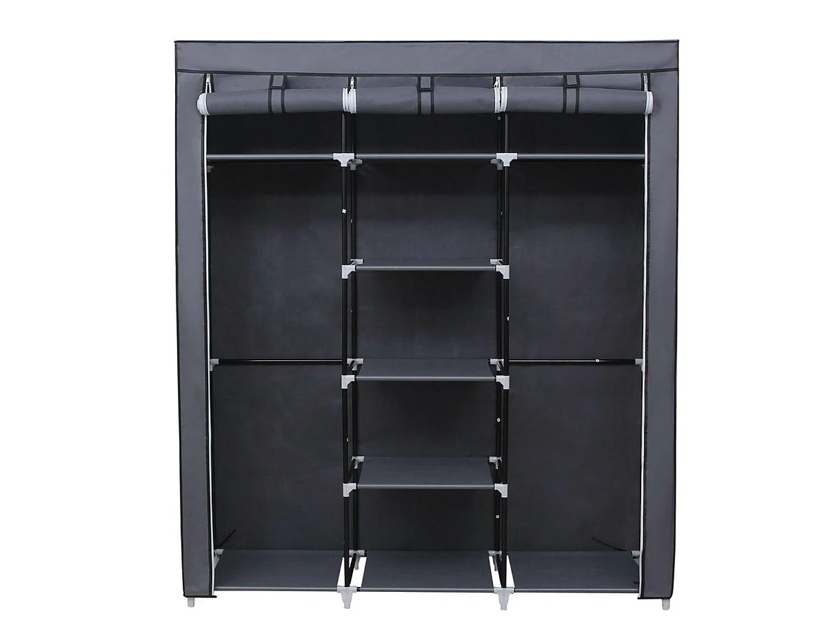 Armoire de rangement penderie grise 150 x 45 x 175 cm 12_0003128
