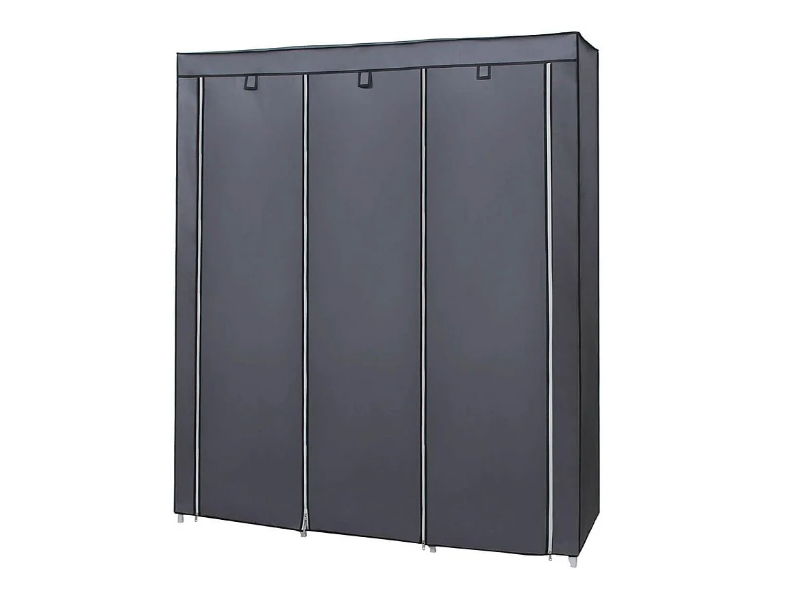 Armoire de rangement penderie grise 150 x 45 x 175 cm 12_0003128