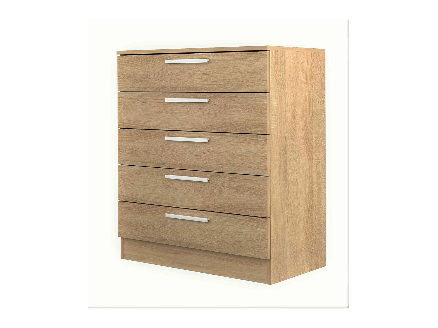 Commode 5 tiroirs en bois naturel - CO9022