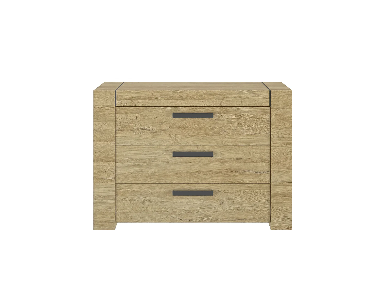 Commode 3 tiroirs avec poignées en métal - CO5074