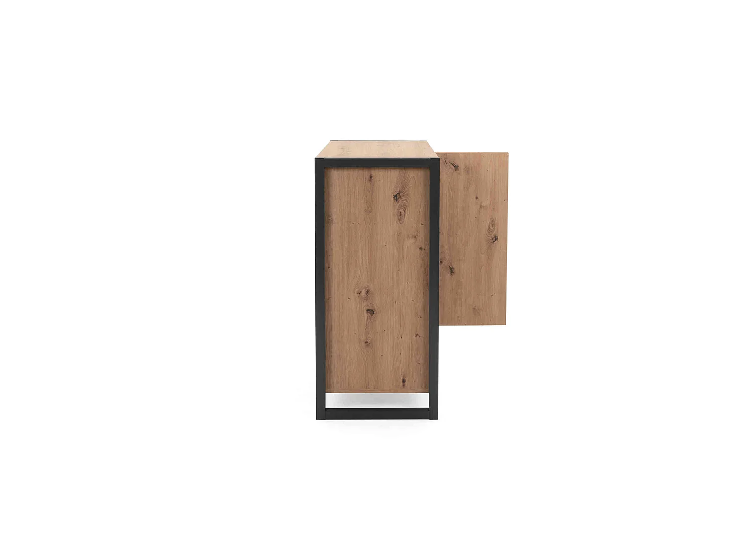 Commode 2 portes en bois imitation chêne - CO7109-1