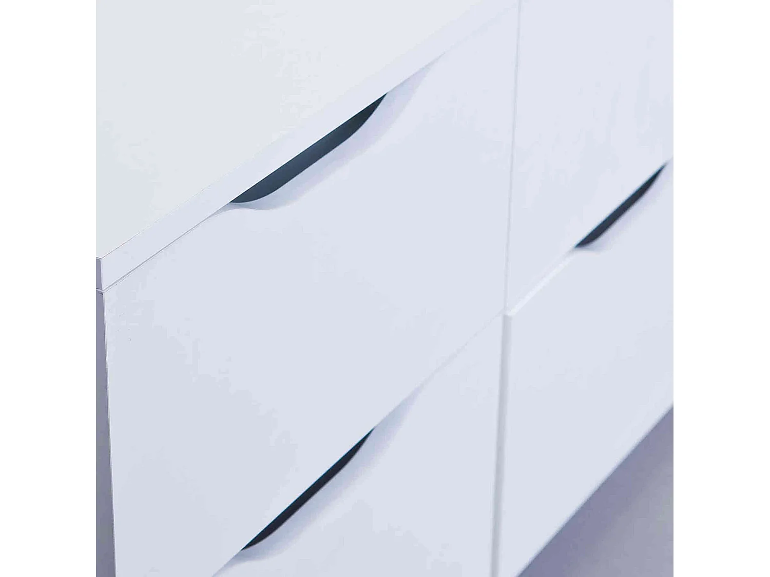 Commode 6 tiroirs en bois blanc - CO12052-4