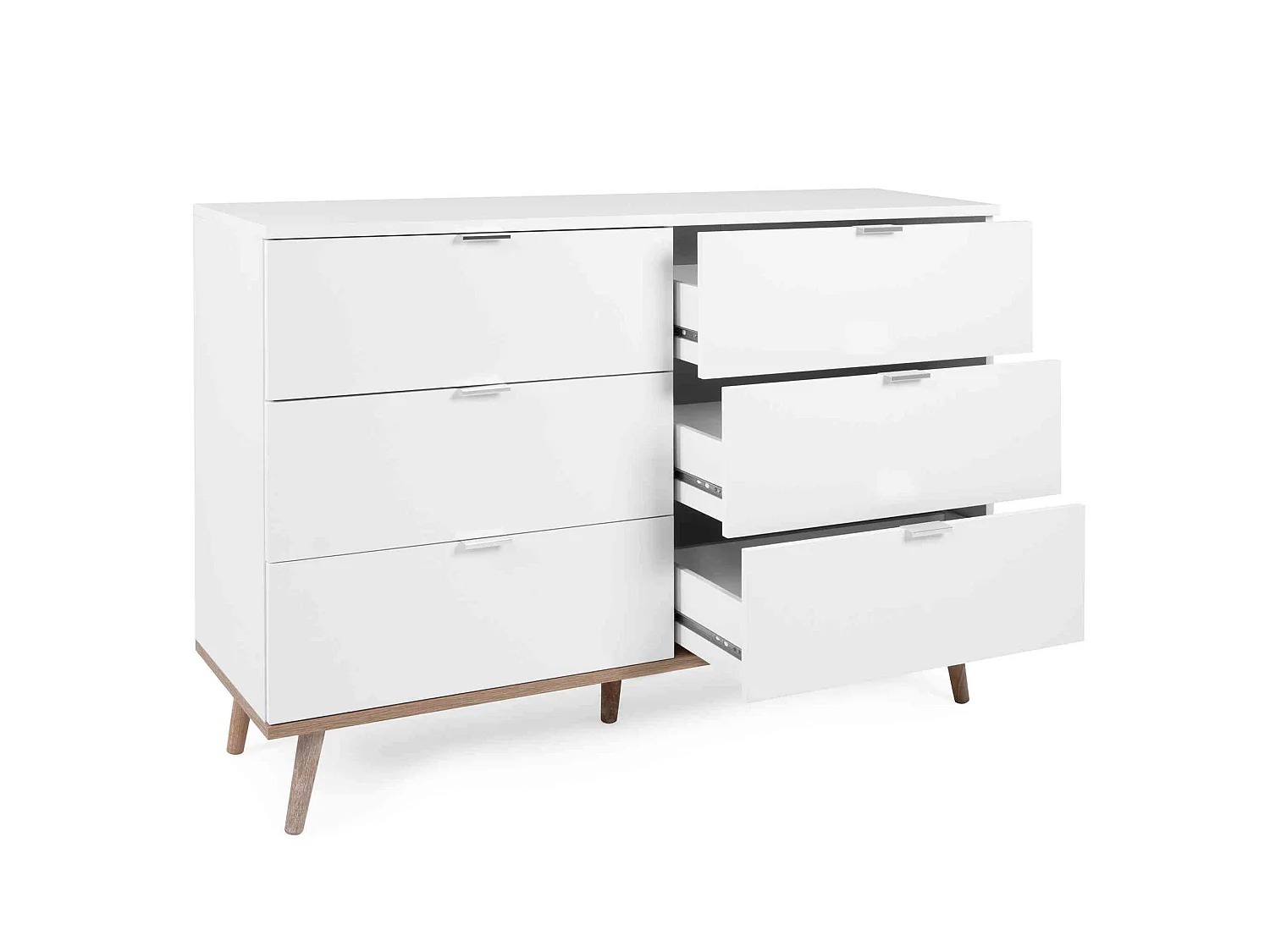 Commode 6 tiroirs blanc - CO7781-2