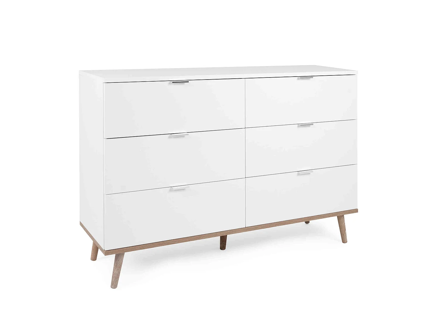 Commode 6 tiroirs blanc - CO7781-2