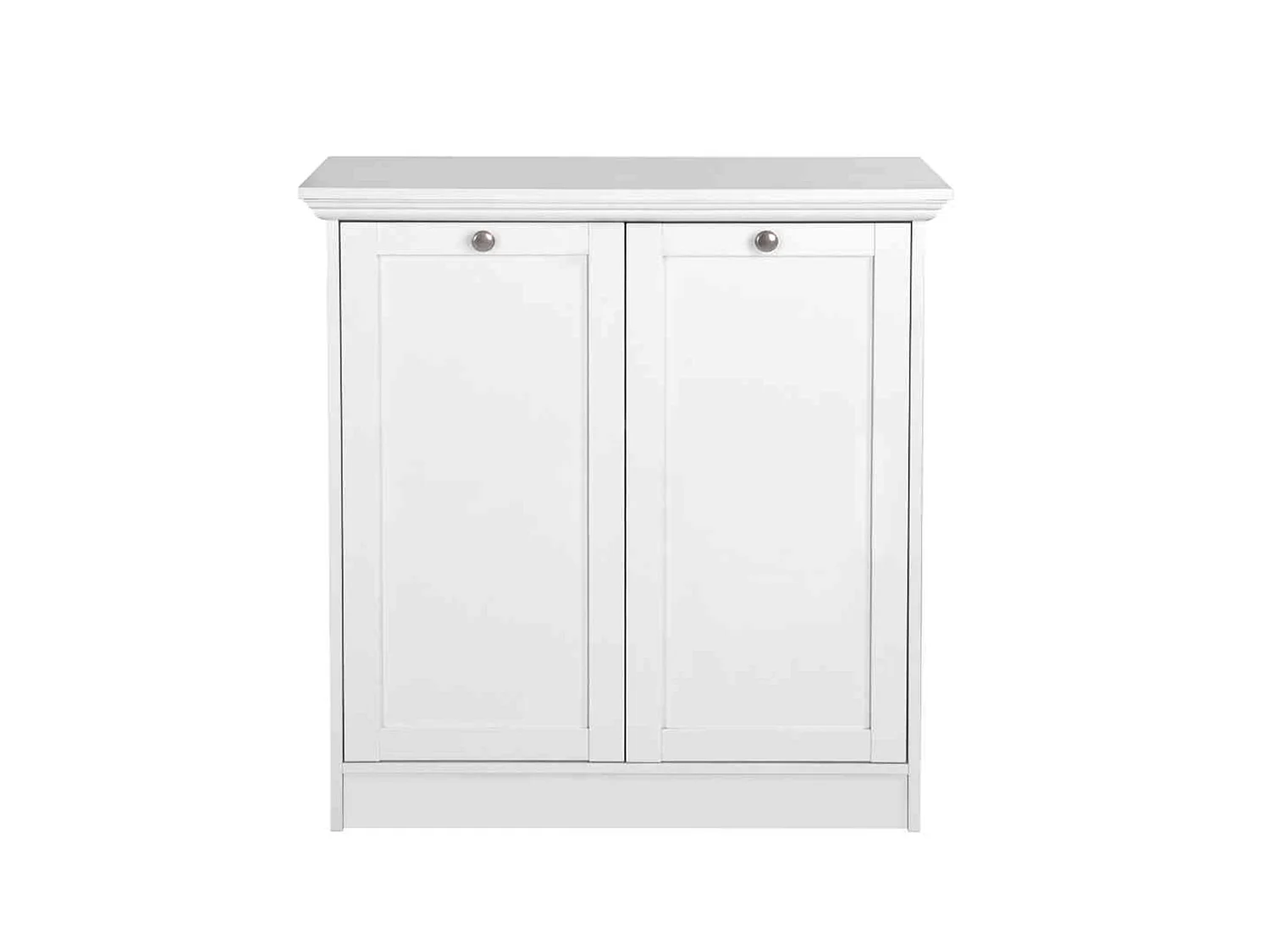 Commode 2 portes en bois coloris blanc - CO7004