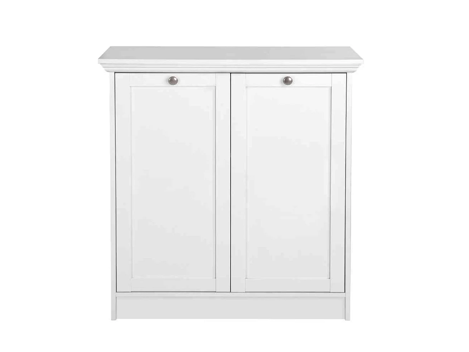 Commode 2 portes en bois coloris blanc - CO7004