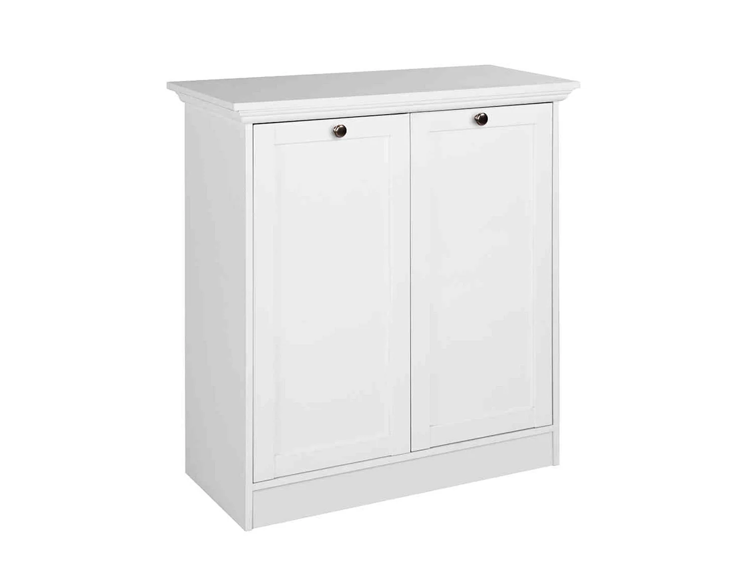 Commode 2 portes en bois coloris blanc - CO7004