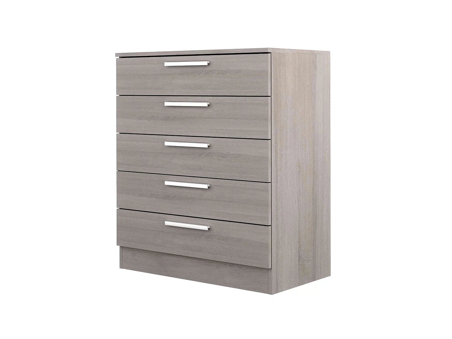 Commode 5 tiroirs en bois gris - CO9022