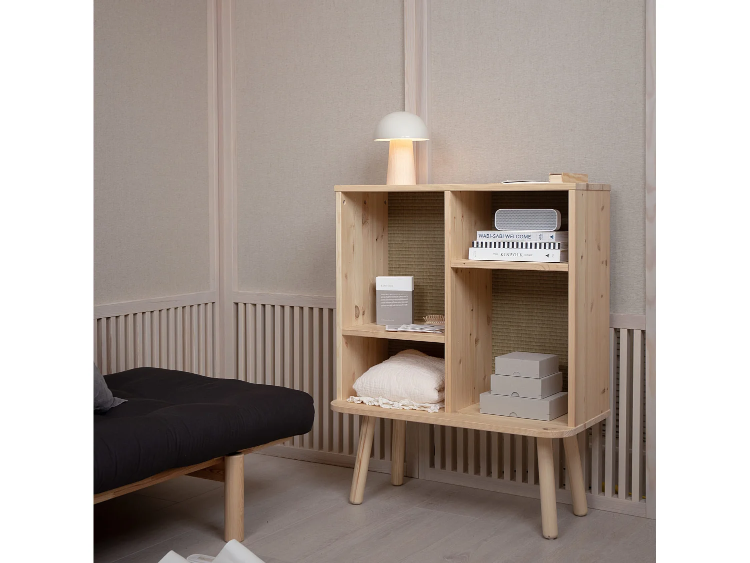 Commode KYABI en pin massif naturel style japonais