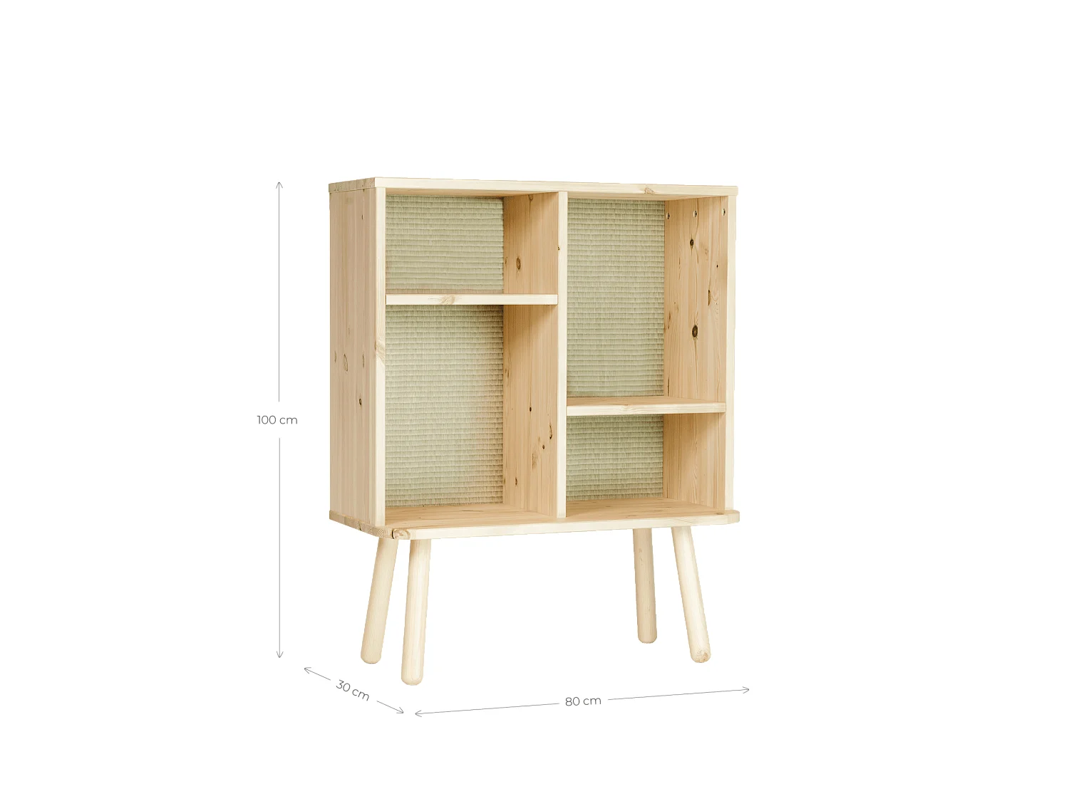 Commode KYABI en pin massif naturel style japonais