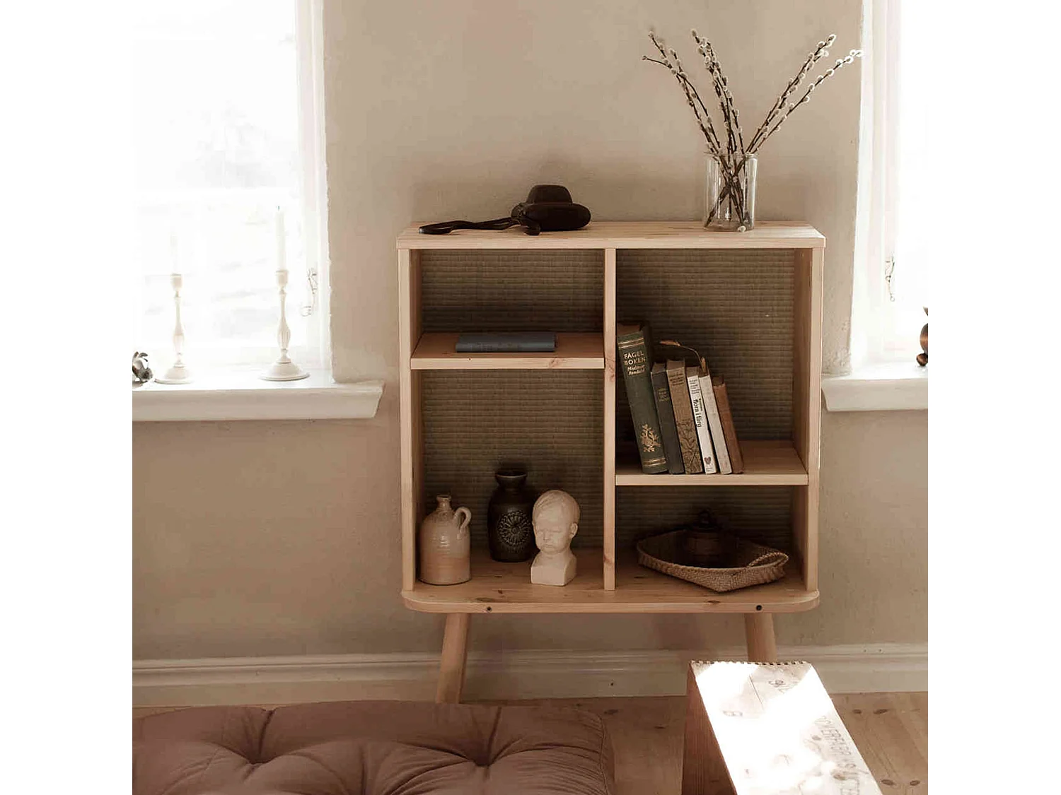 Commode KYABI en pin massif naturel style japonais