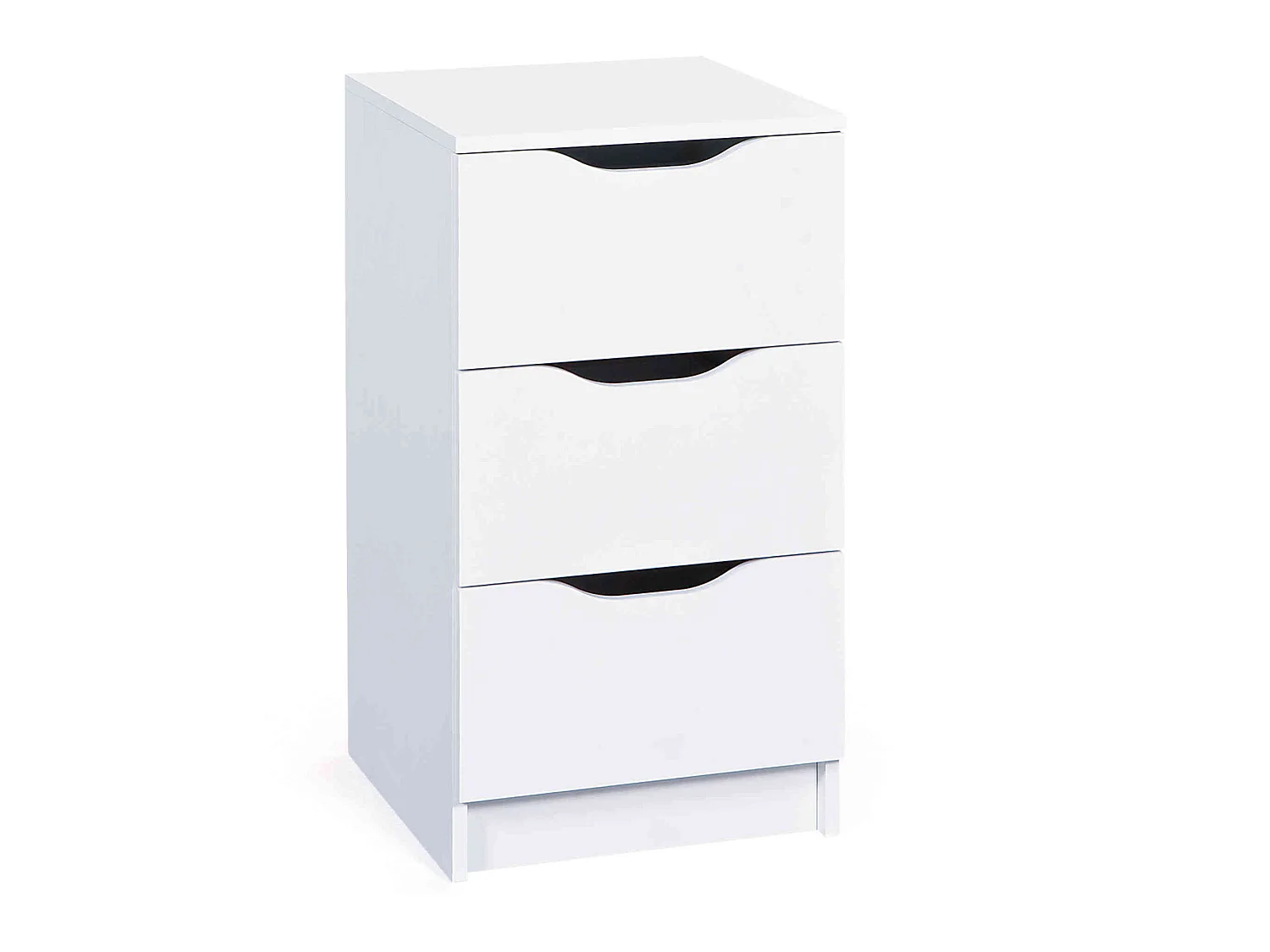 Commode 3 tiroirs en bois blanc - CO12052-2
