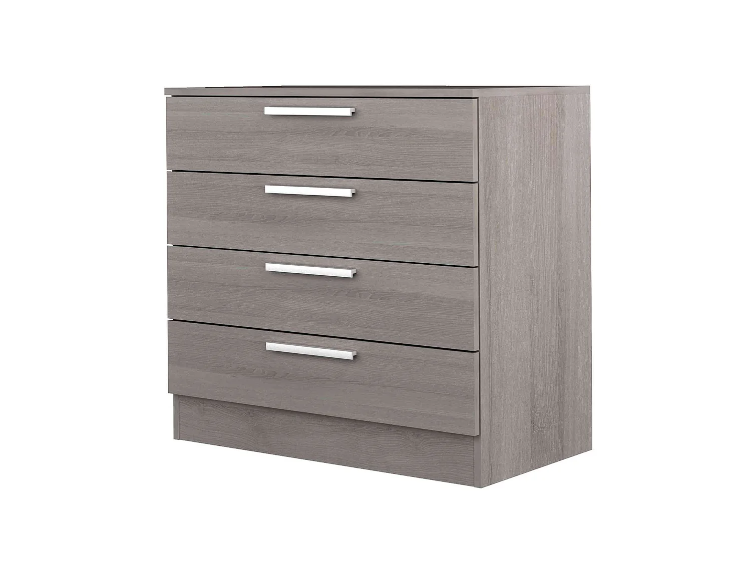 Commode 4 tiroirs en bois gris - CO9004