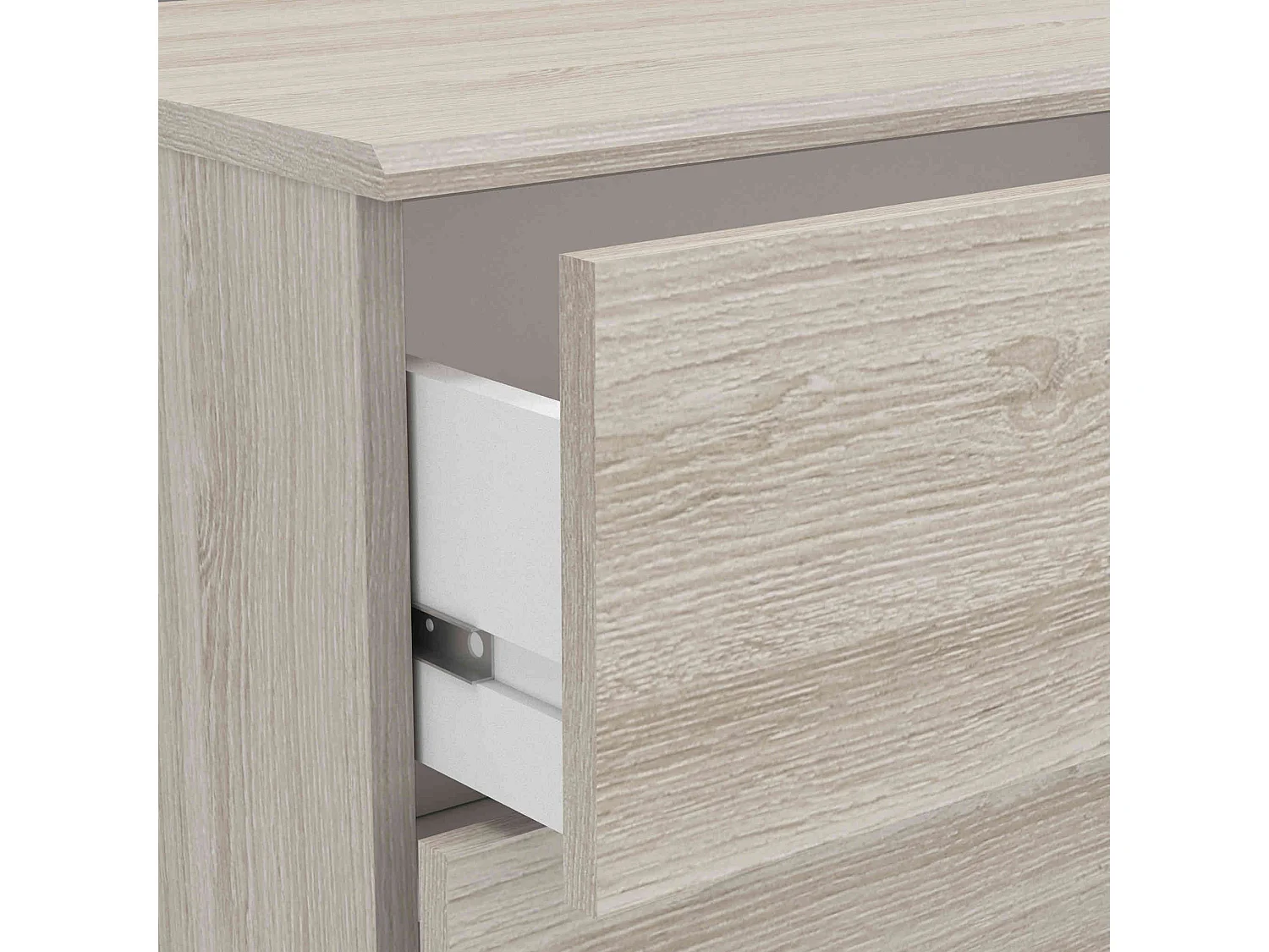 Commode 4 tiroirs en bois imitation chêne shannon - CO180