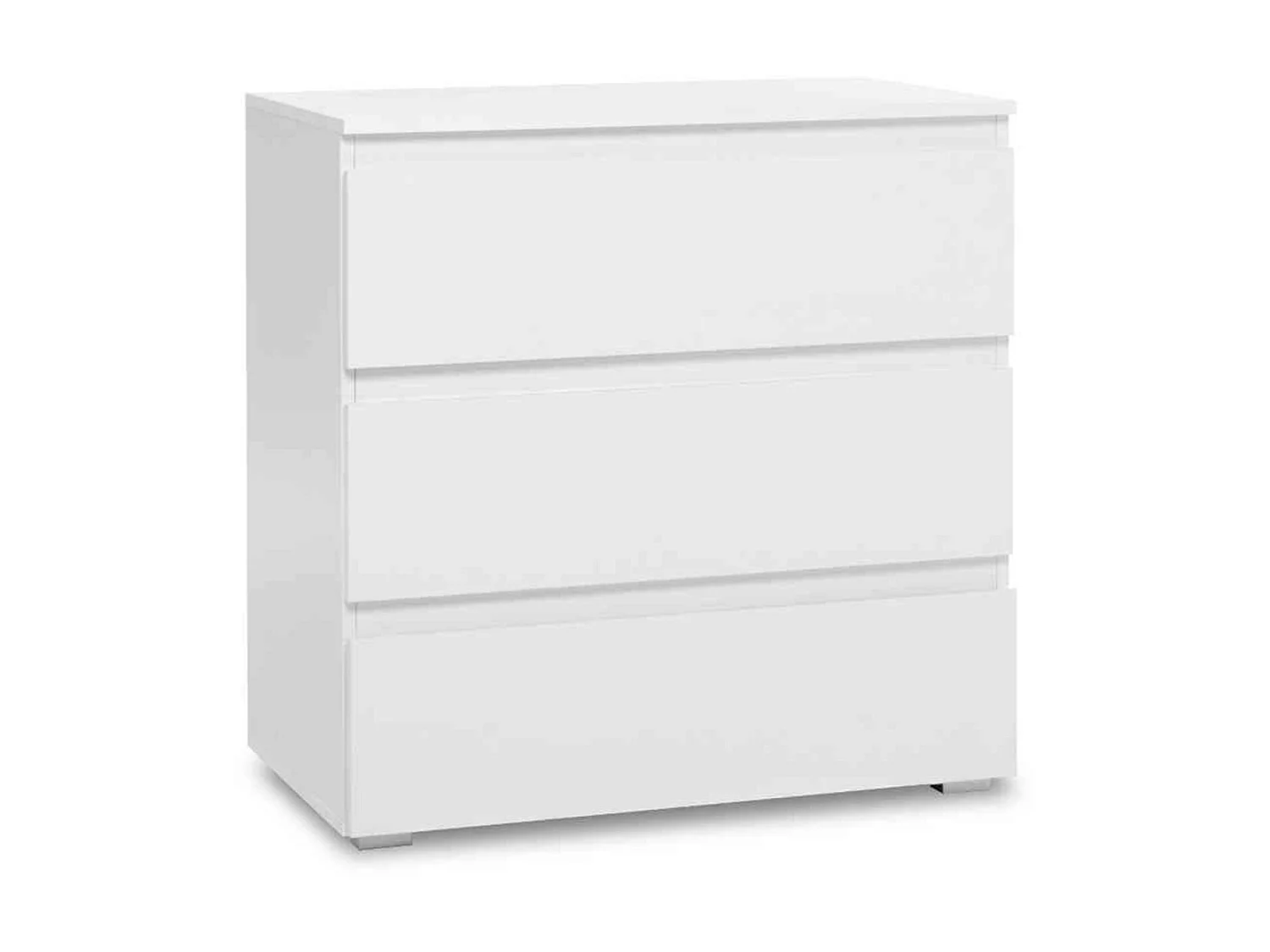 Commode 3 tiroirs en bois blanc - CO7017