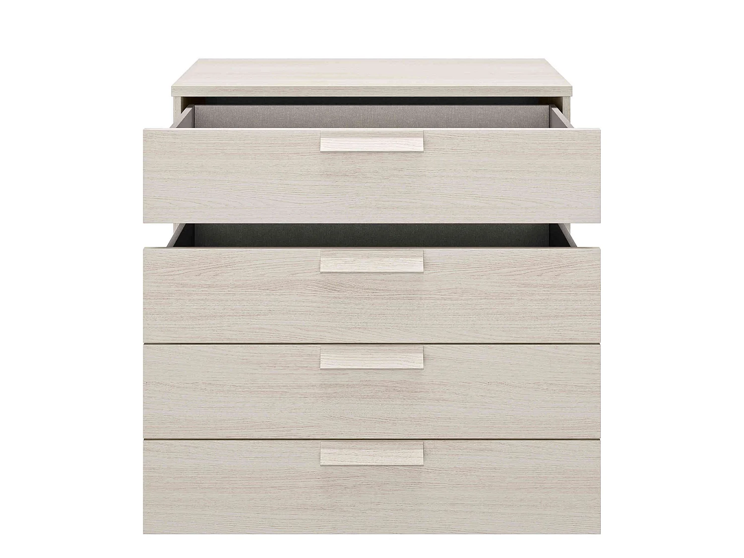 Commode 4 tiroirs imitation bois clair - CO5030